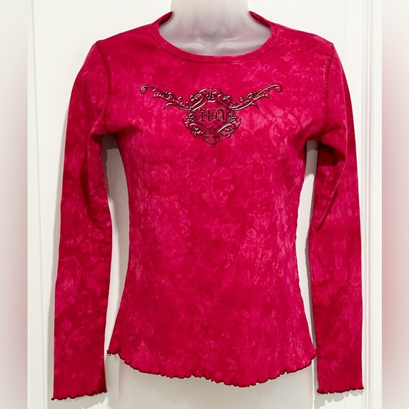 Harley-Davidson red long sleeve tie-dye shirt. Size M. - Picture 1 of 6